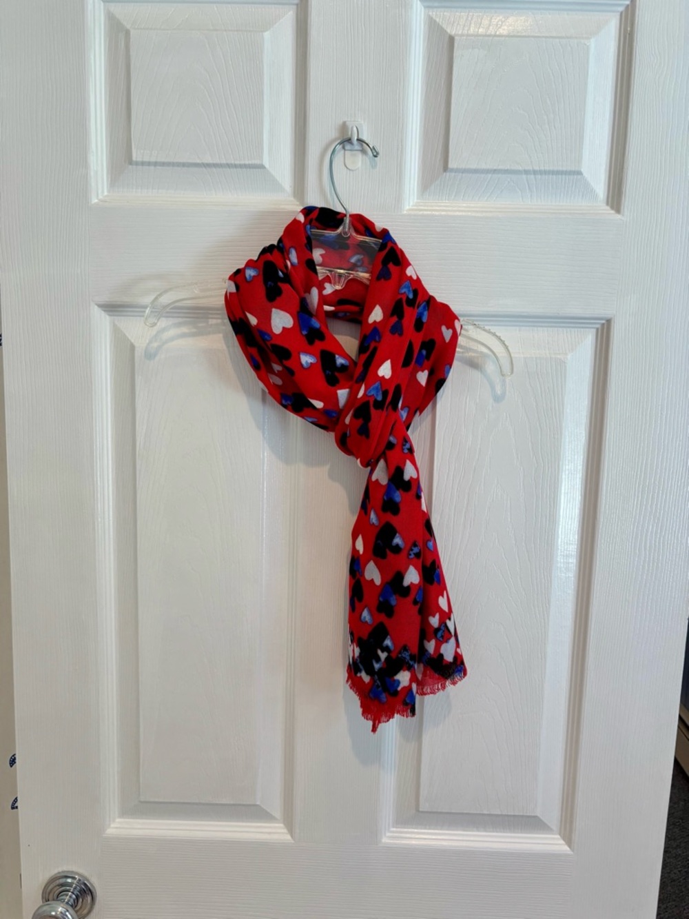 Red Heart Print Scarf